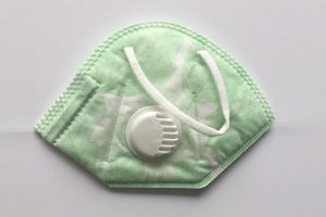 带呼吸阀水刺布印花口罩