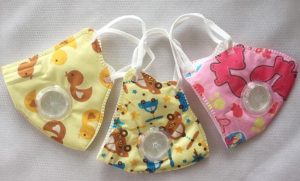 带呼吸阀水刺布印花口罩/儿童款